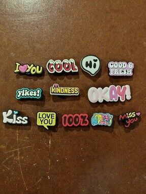10/$10 Jibbitz Croc Charms - Mix/Match - Quotes Sayings Words 2 - New